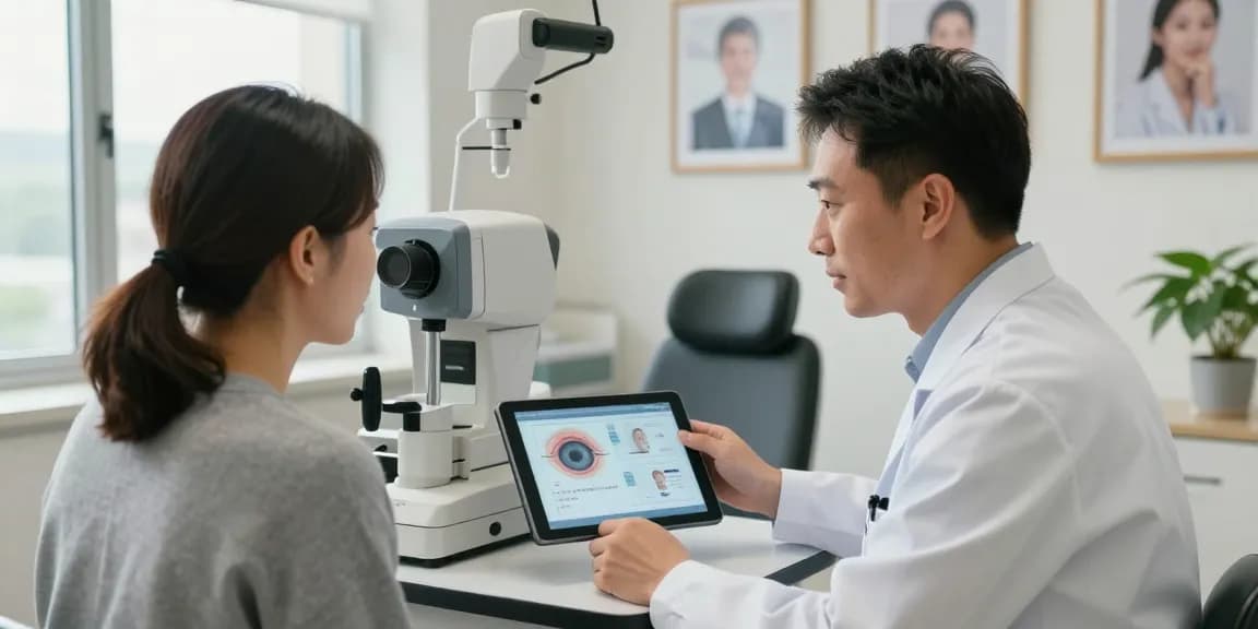 Comprehensive Смайл eye care consultation at SNU Eye Clinic with a doctor and patient discussing personalized treatment options.