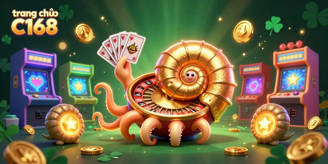 Spin and win at trang chủ C168 with the 3D giant nautilus roulette wheel and vibrant gaming elements.