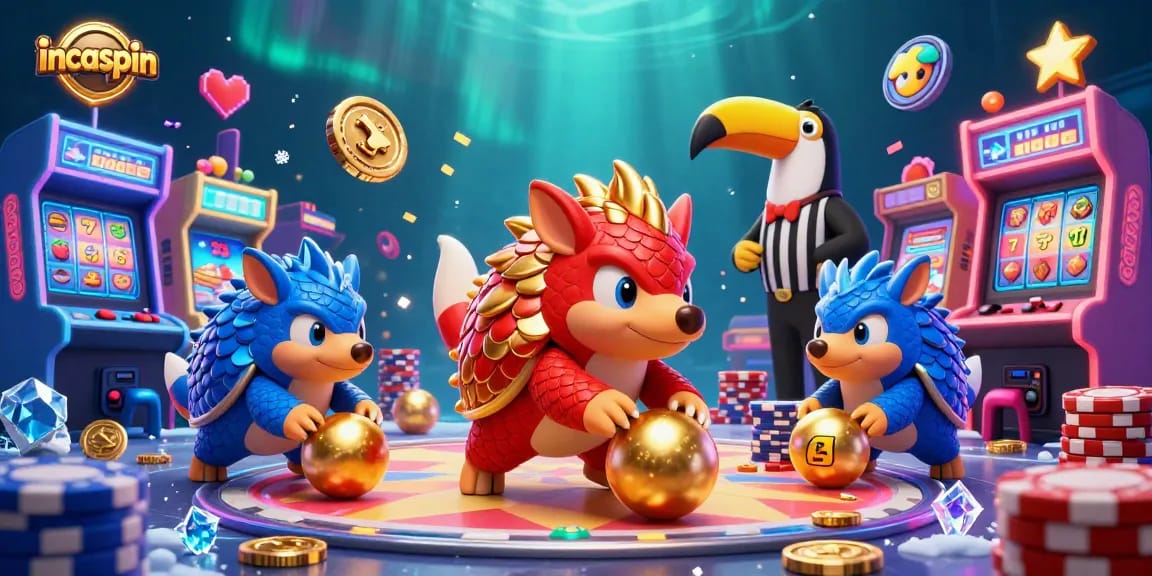 Spin the reels with incaspin: Join the animated pangolin rivals in a dynamic casino showdown.
