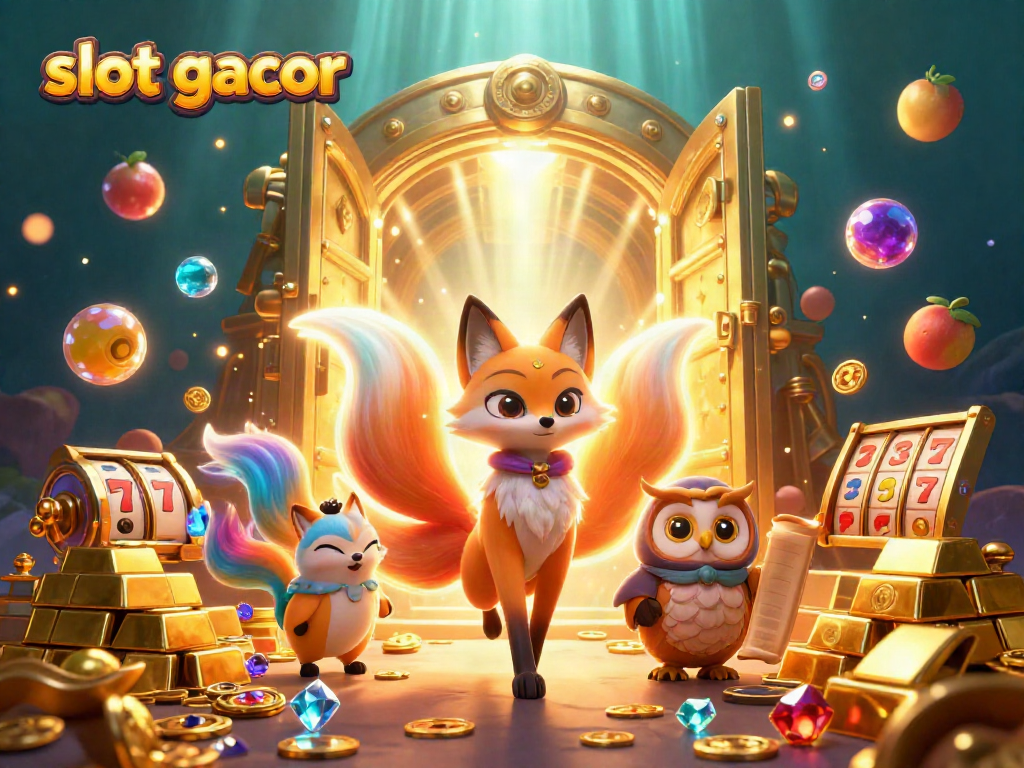 Spin to win at slot gacor with vibrant characters and dazzling casino elements.