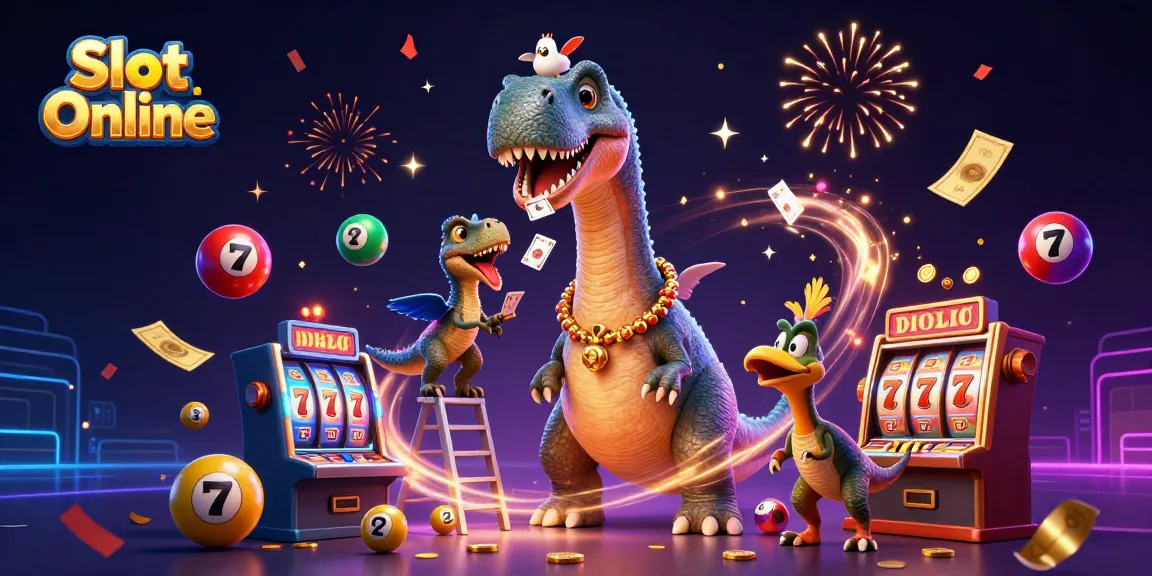 Experience thrilling Slot Online action with a playful brontosaurus, clever raptor, and dynamic casino elements!