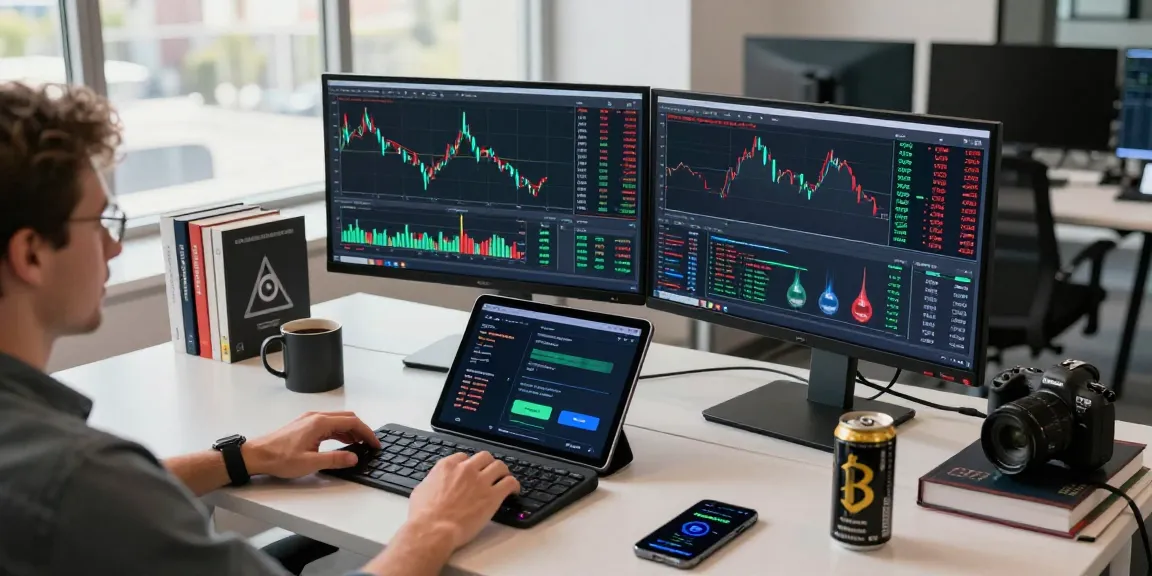 Cricbet99 active trading scene with cryptocurrency interfaces and digital wallet management in a modern workspace
