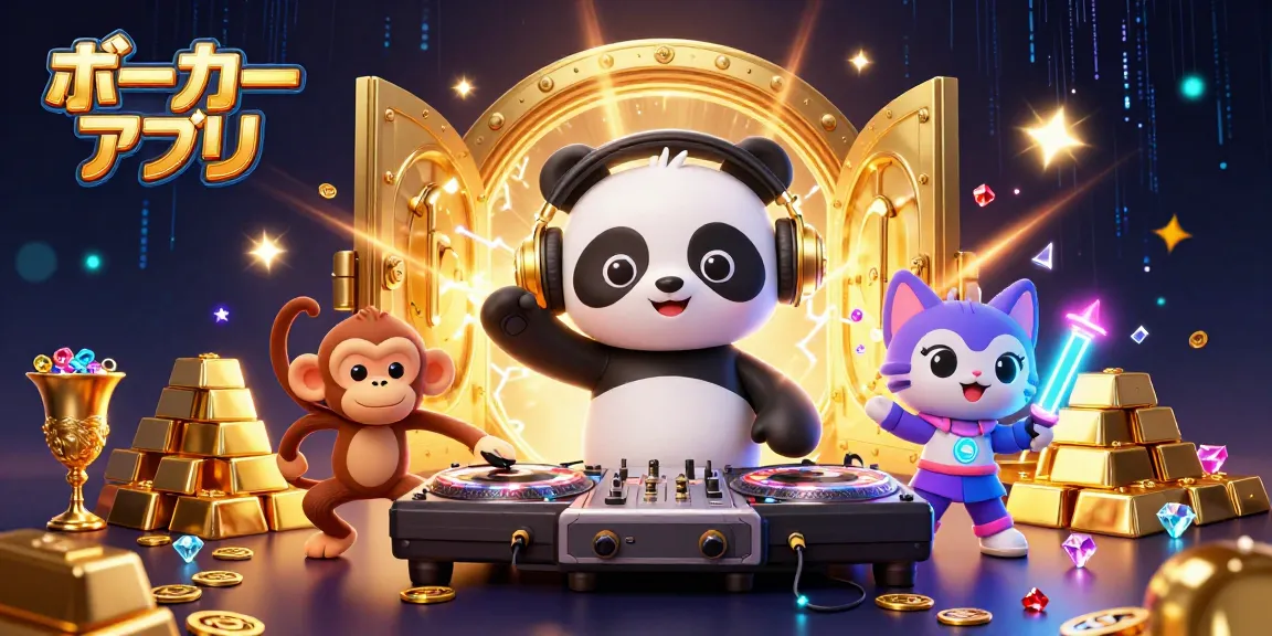 ポーカーアプリで豪華なキャラクターたちが踊りながらリアルマネーゲームを盛り上げるシーン