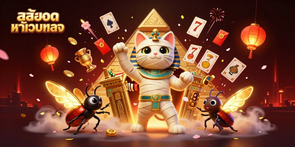 การเล่นเกม สล็อตแท้เว็บตรง กับแมวมัมมี่ในคาสิโนที่มีการออกแบบสวยงาม