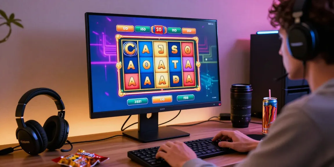 Exciting bandar slot online gaming setup with animated reels and vibrant graphics