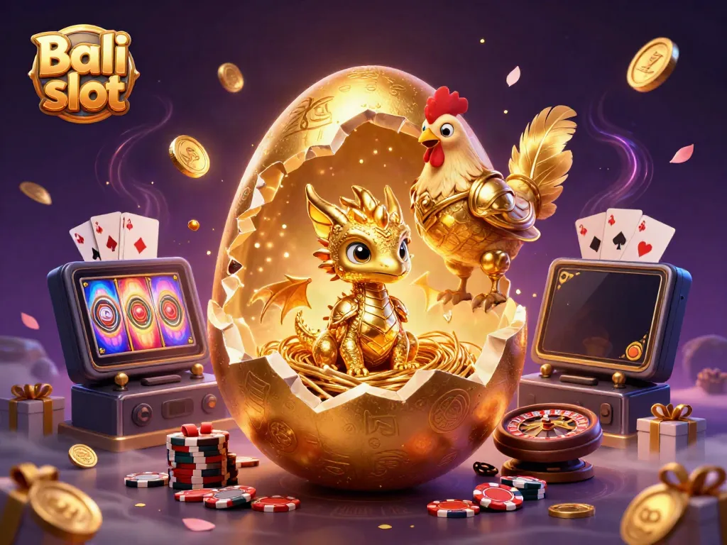 Engage in thrilling gameplay with Bali slot as golden prizes and energetic characters come to life in a mesmerizing scene.
