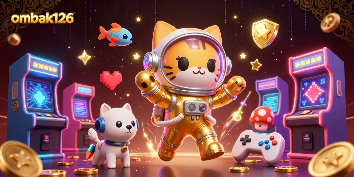 Bermain ombak126 di dunia luar dengan kucing astronaut dan anjing robot, menampilkan permainan kasino yang bersemangat.