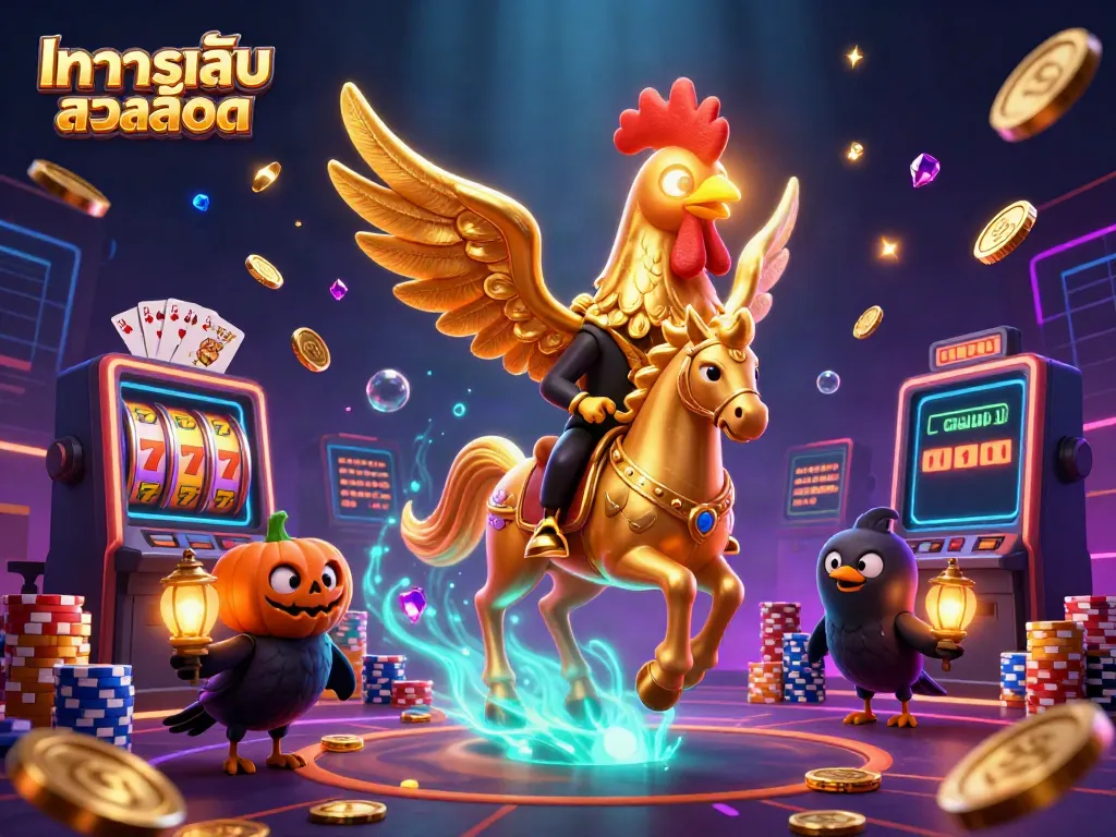 เล่นสล็อตทดลองสนุก ๆ ที่คาสิโนในภาพประกอบที่มีกราฟิก 3 มิติ