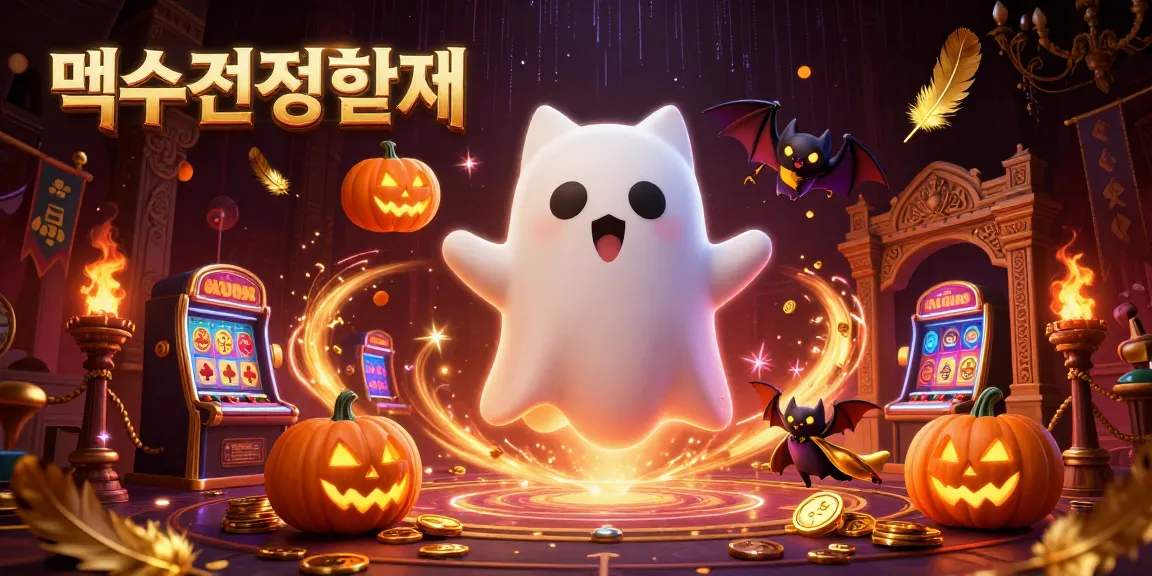 먹튀검증업체의 환상적인 장면에서 여러 게임 요소와 함께 떠 있는 유령 고양이를 즐기세요.