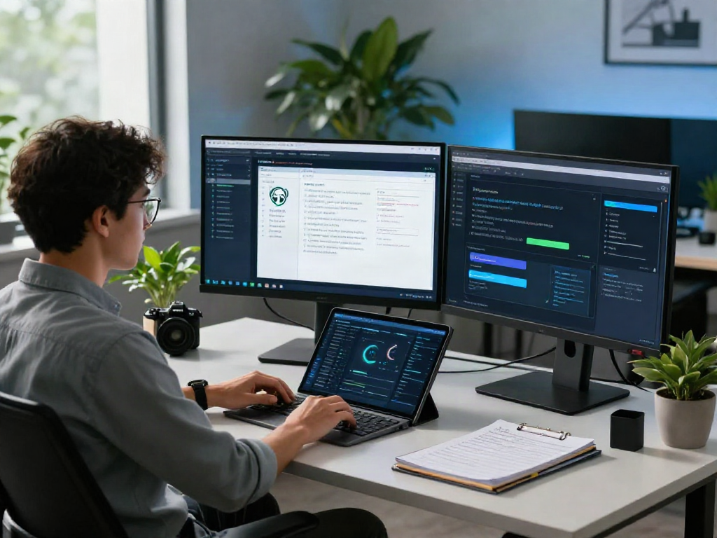 Advanced document fraud detection solution workspace with analyst reviewing real-time analytics.