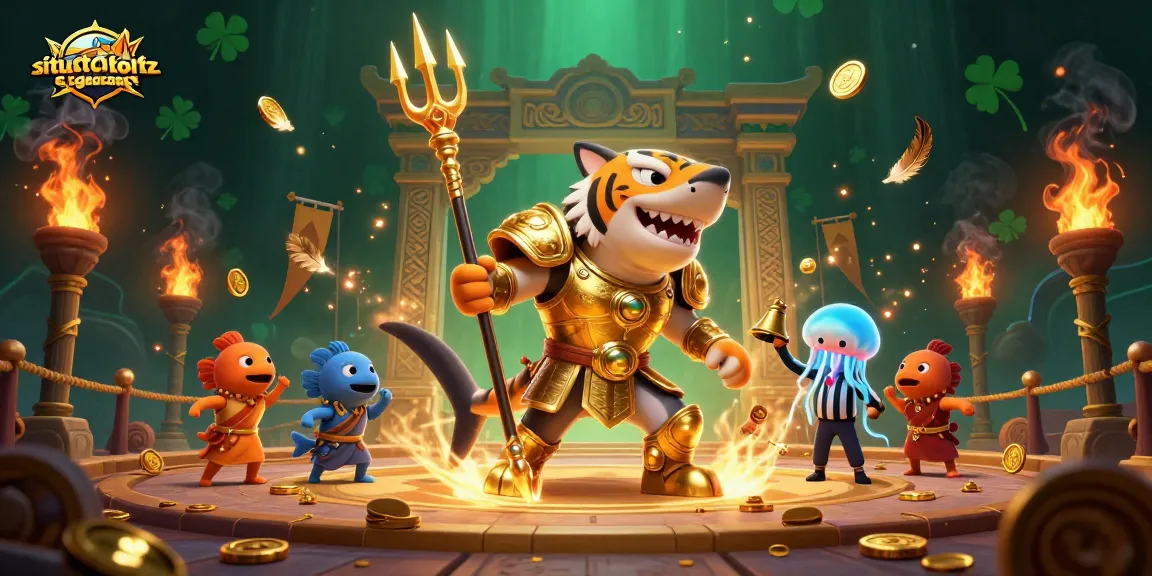 Experience thrilling play at situstotoslottergacor with a dynamic underwater casino battle featuring a fierce shark and treasures.