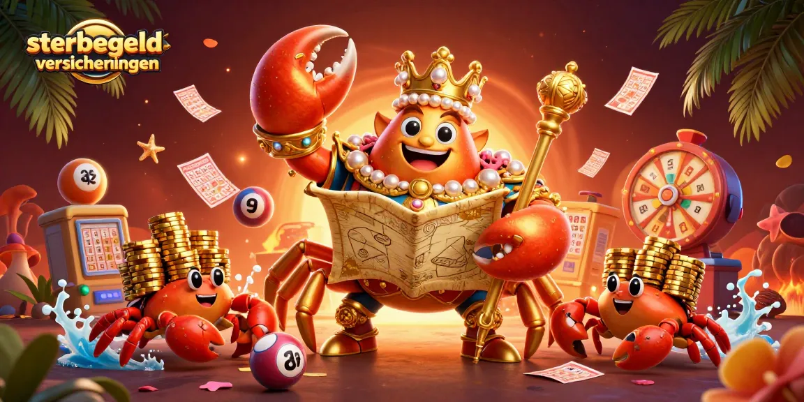 Experience thrilling moments with sterbegeld-versicherungen in this vibrant lottery-themed illustration.