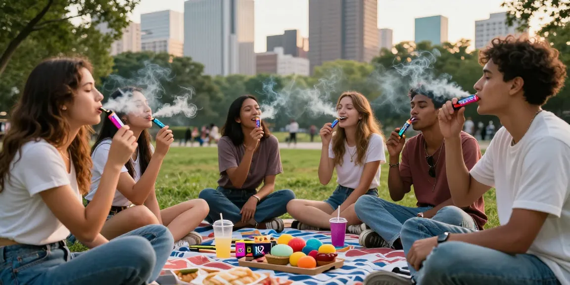 Enjoy a vibrant outdoor smoking experience with Pure Fire K2 liquid spray on paper.