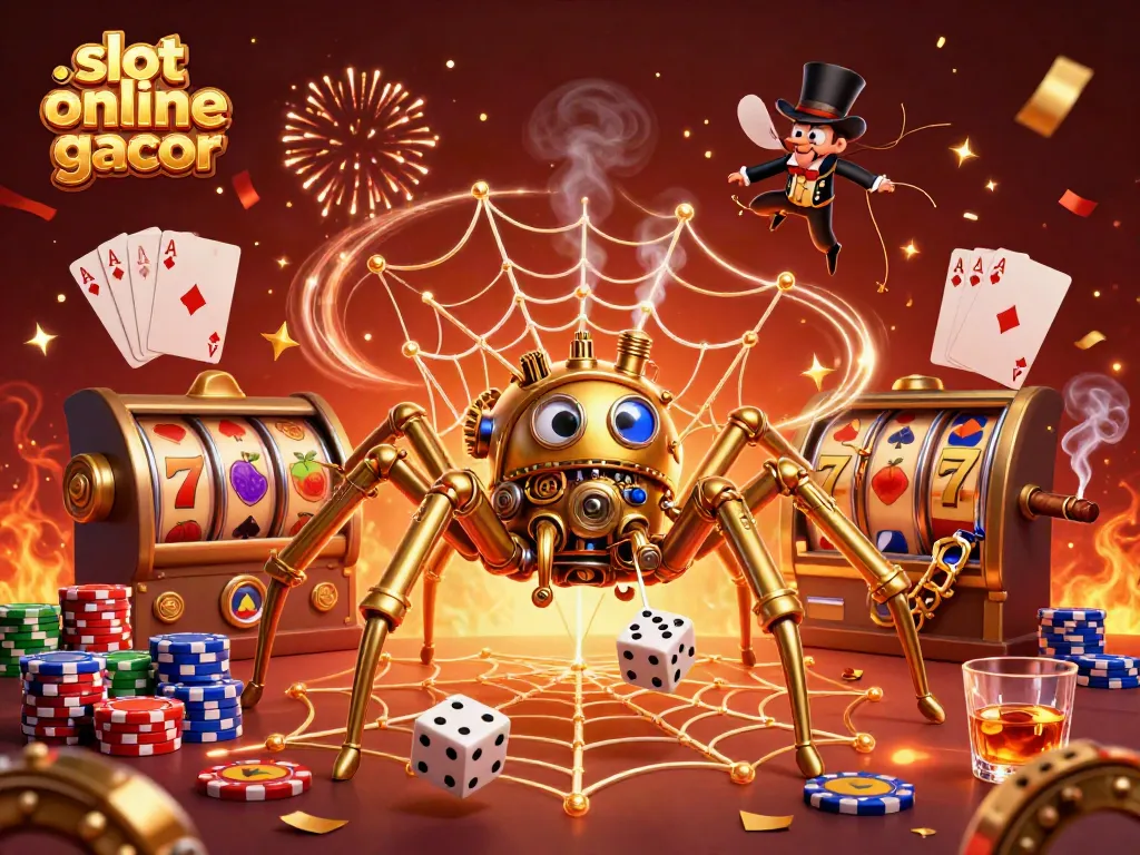 Experience thrilling wins with slot online gacor in a vibrant 3D casino scene.
