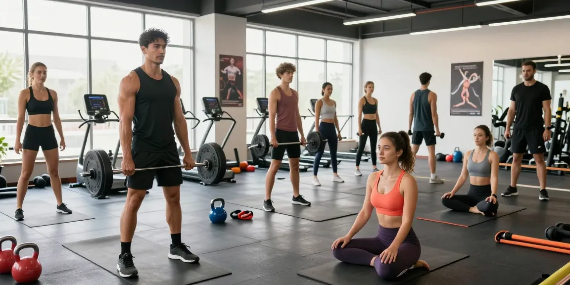 Astera Shop - vibrant fitness community in a modern gym with athletes training