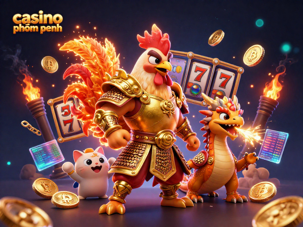 Win big at casino phnom penh with 3D characters in a vibrant gambling illustration.