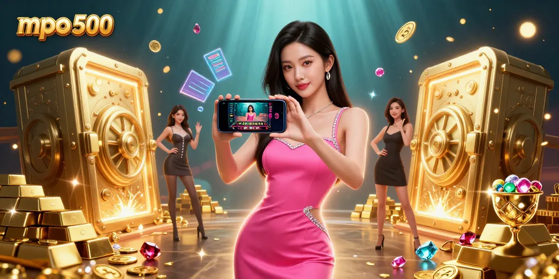 Experience thrilling live dealer games with mpo500 in an ultra-detailed 3D casino scene.
