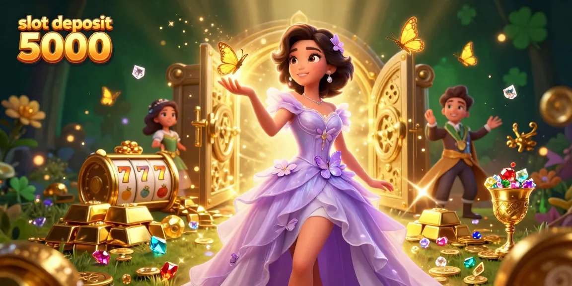 Experience thrilling slot deposit 5000 adventures with vibrant casino elements and winning symbols.