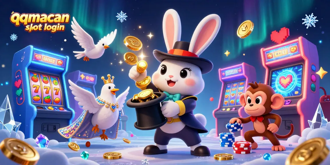 Engage in thrilling gameplay with qqmacan slot login featuring a magician and iconic casino elements.