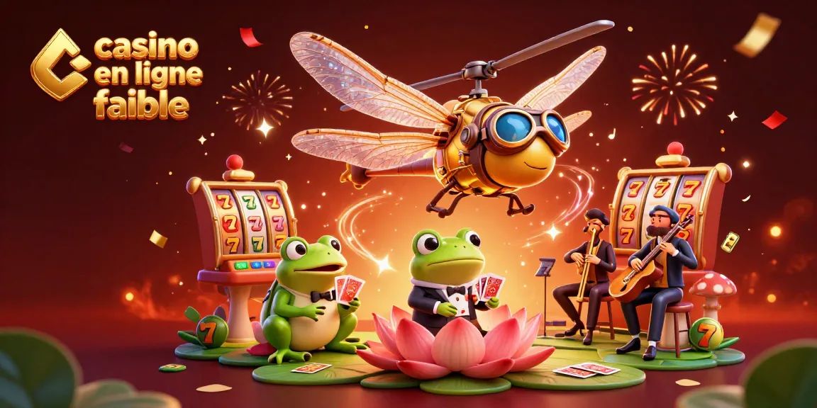 Jouez aux jeux sur un casino en ligne fiable avec un croupier grenouille et un pilote en hélicoptère.