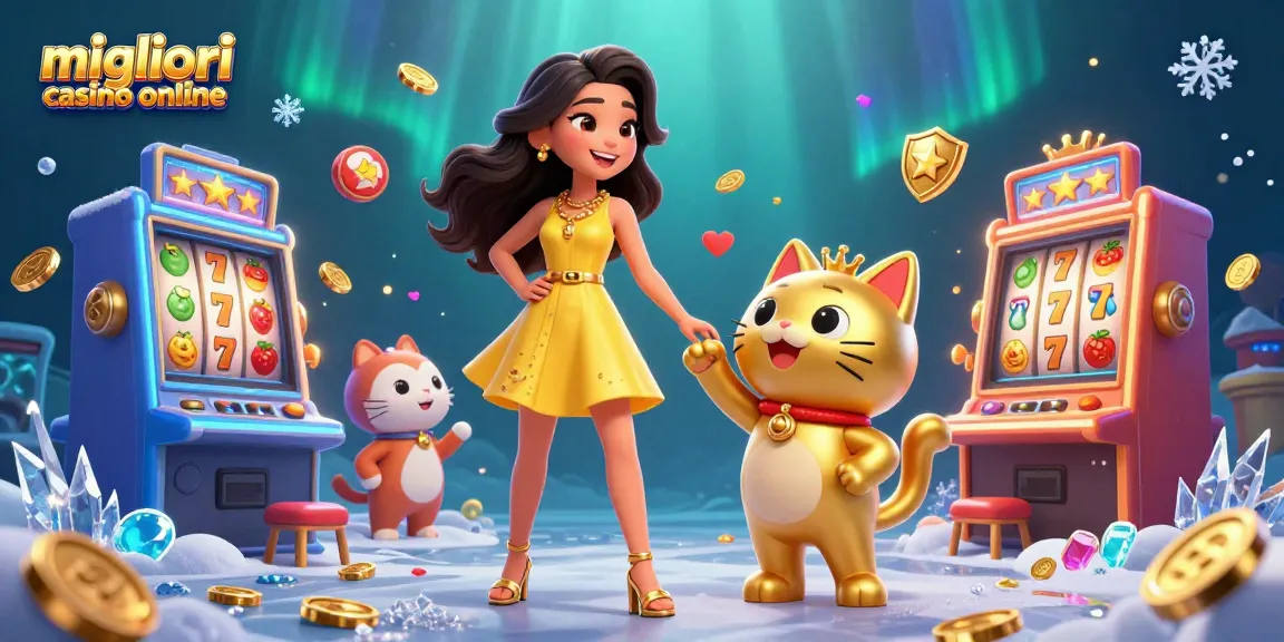 Scopri il meglio dei migliori casino online con la nostra vivace e interattiva scena di casinò 3D che mostra un gameplay emozionante.