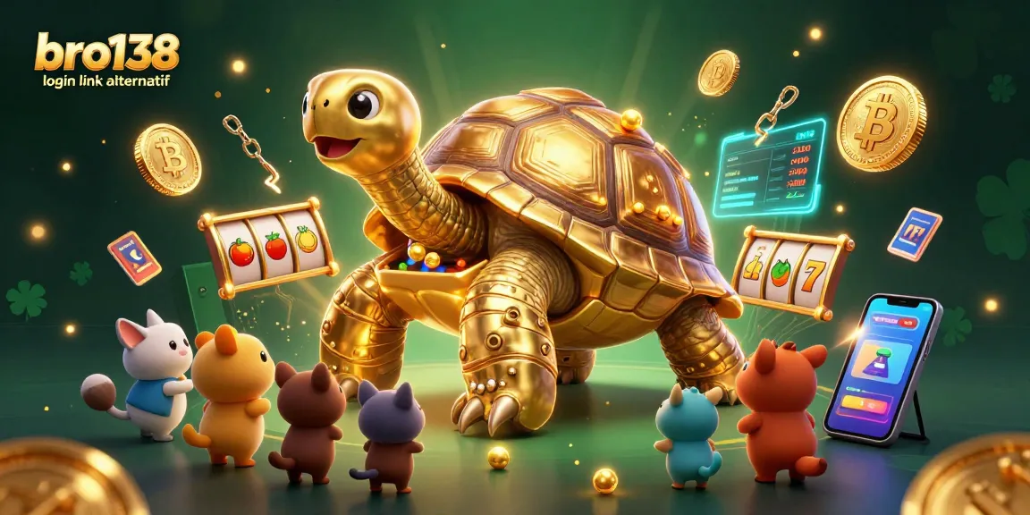 Engage with bro138 login link alternatif in a vibrant casino scene filled with playful characters and stunning graphics.