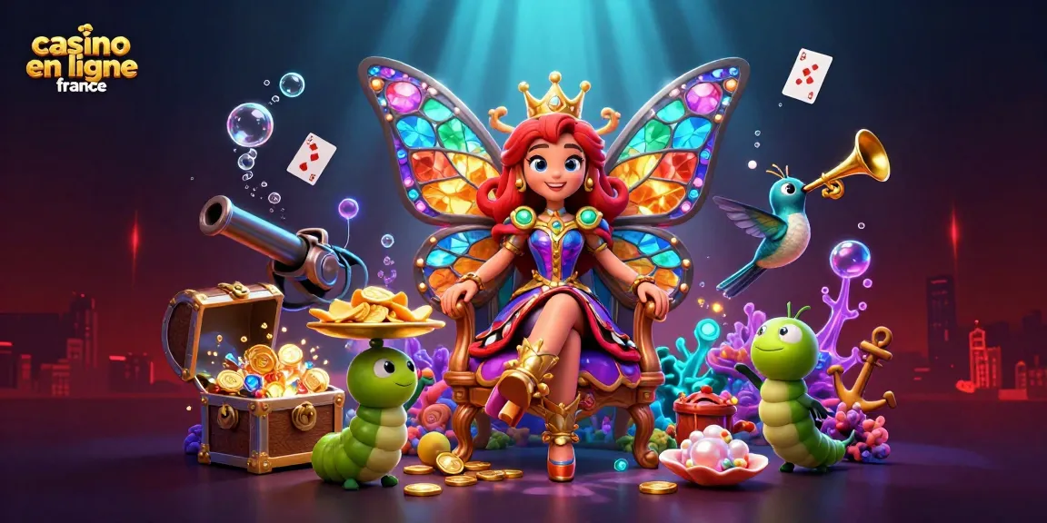Accumulez des gains au casino en ligne France avec notre illustration captivante mettant en avant des personnages de jeu vibrants.