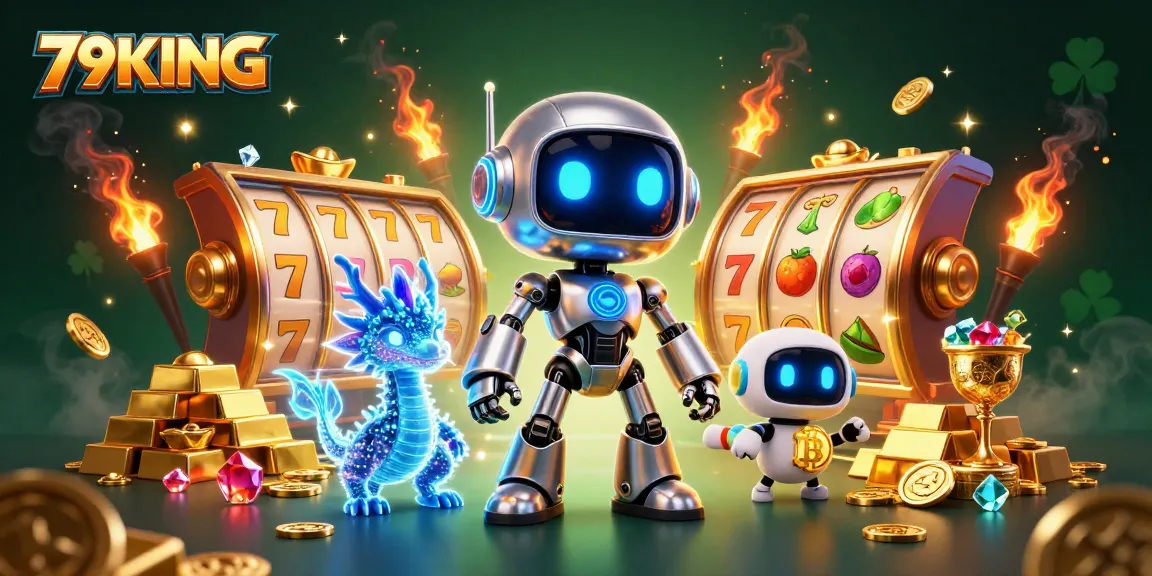 Spin and win at 79KING with animated slot reels and vibrant casino characters.