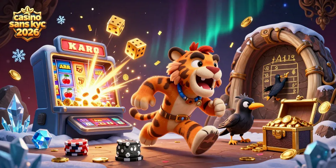 Jouer aux jeux de casino sans KYC 2026 avec des personnages animés dans un cadre préhistorique