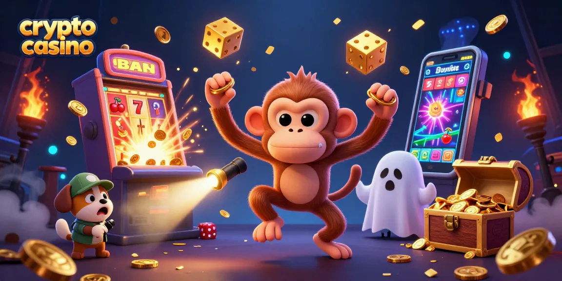 Profitez de l'excitation d'un casino crypto avec un singe poltergeist et un chiot chasseur de fantômes.