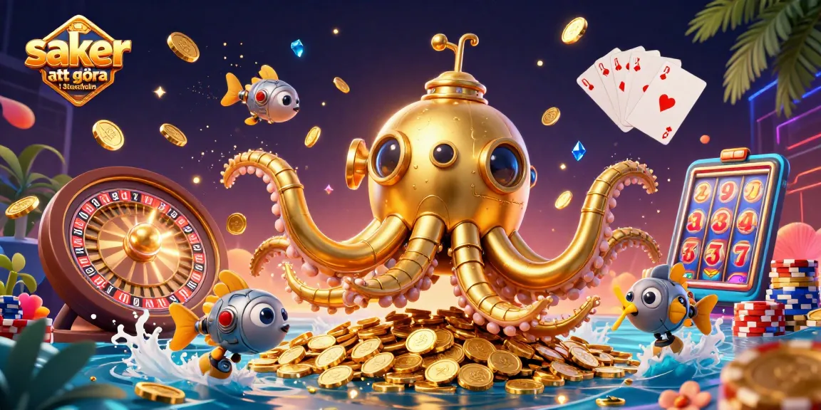 Experience thrilling things to do in Stockholm with this vibrant casino-themed digital illustration.