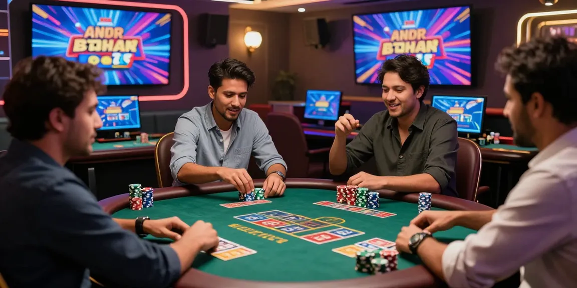 Live Andar Bahar game experience with players betting and interacting, showcasing real dealers and vibrant casino atmosphere.