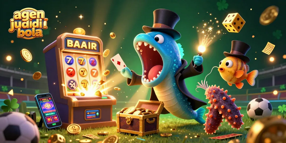 Experience thrilling sports betting action with agen judi bola in a vibrant 3D illustration.