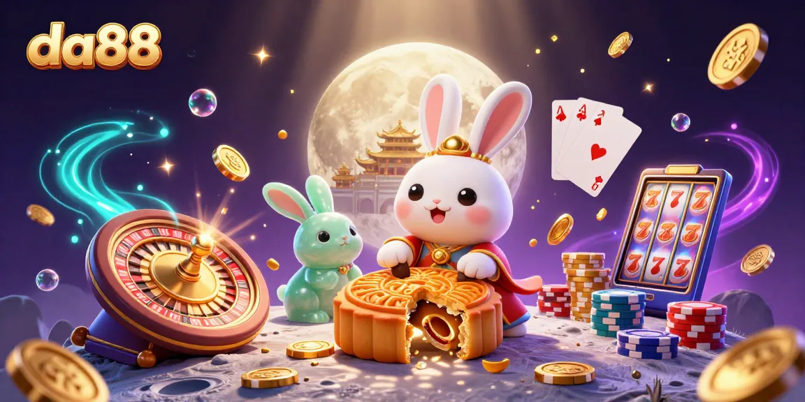 Experience da88's thrilling casino gameplay featuring a moon rabbit and rich visuals.