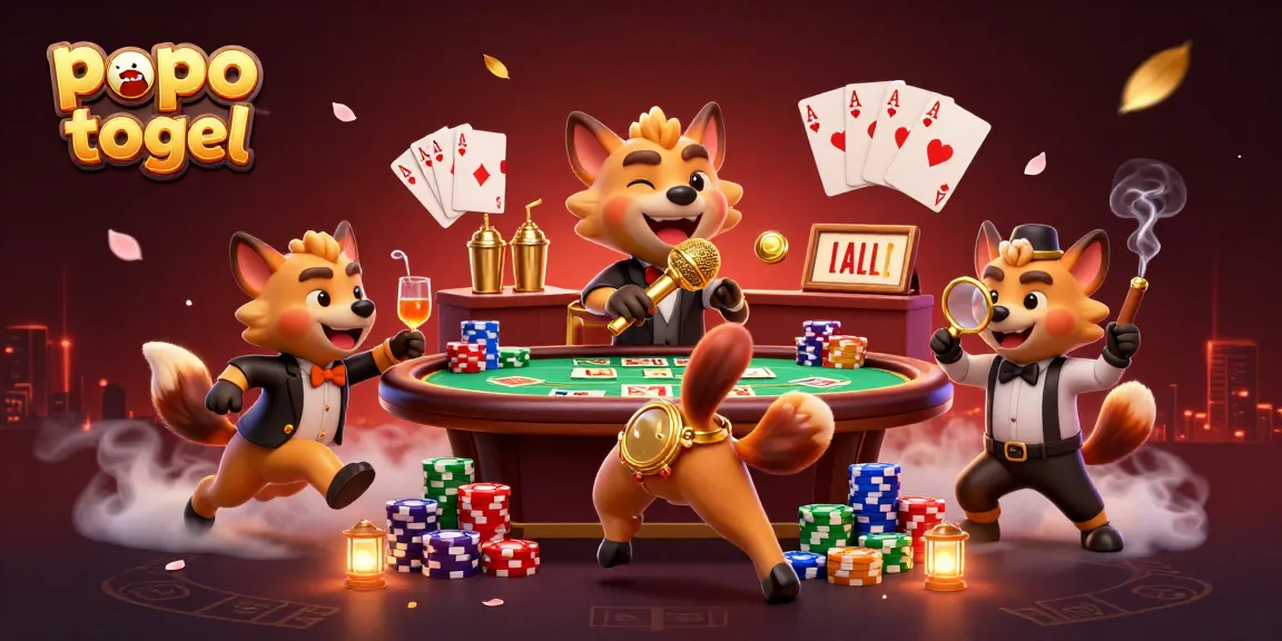 Experience vibrant popo togel action with hyenas in a casino scene blending humor and excitement.