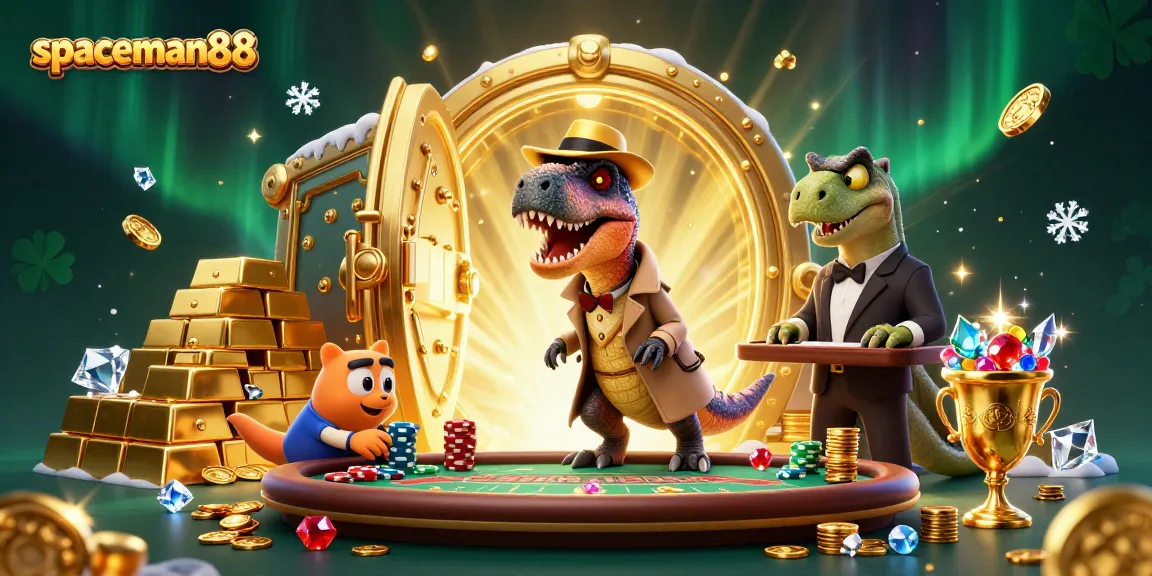 Spaceman88 offers an exciting blackjack scene with colorful characters and dynamic casino elements.